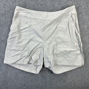 REI Co-op Cargo Shorts Womens Small Gray Hiking Travel Quick Dry Elastic Waist